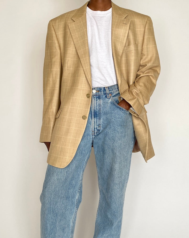 VINTAGE OVERSIZED RALPH LAUREN SILK BLAZER 4015