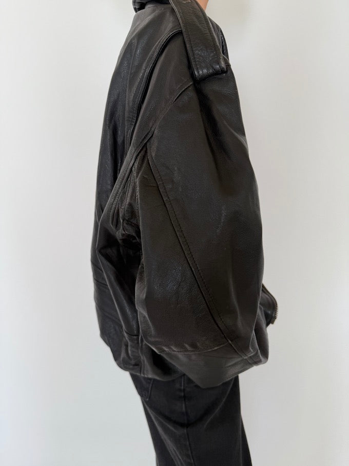 Leather jacket, vintage leather jacket, svc, shopvintagecollection