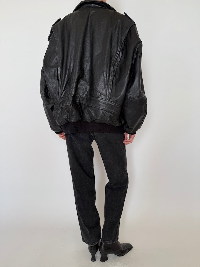 Leather jacket, vintage leather jacket, svc, shopvintagecollection