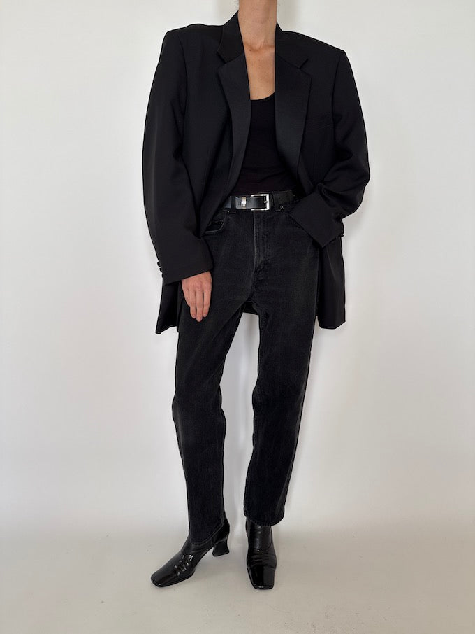 Vintage Oversized Blazer In Black 5610