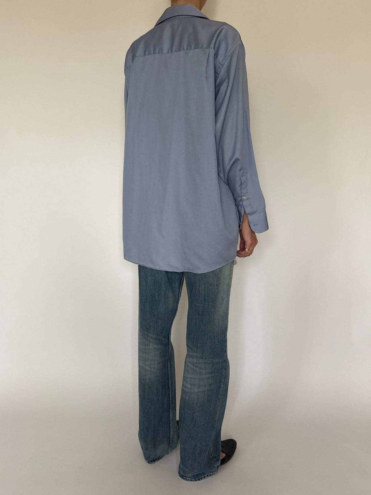 Vintage  shirt blue back view