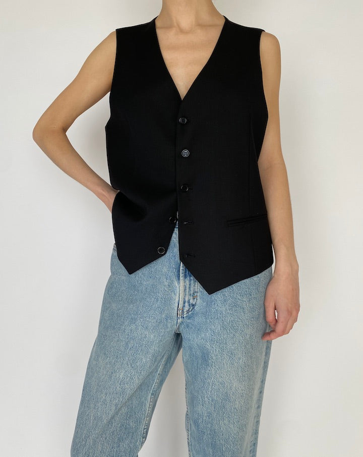 VINTAGE BLACK VEST 4221