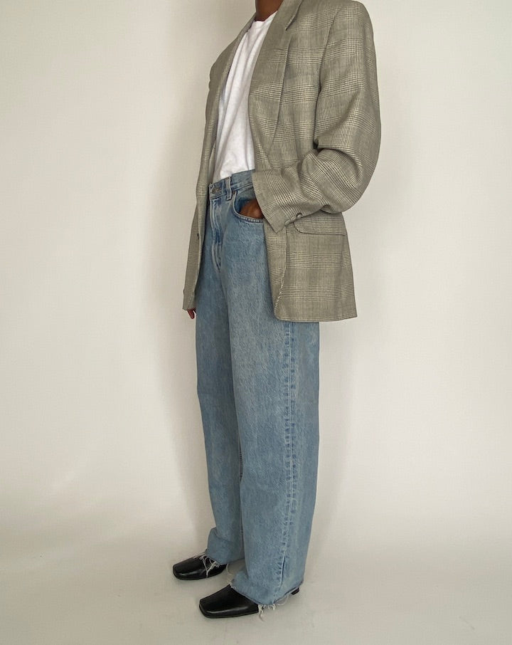 VINTAGE OVERSIZED GREY BLAZER 4022