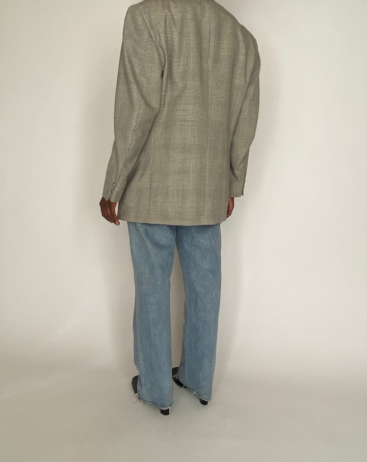 VINTAGE OVERSIZED GREY BLAZER 4022