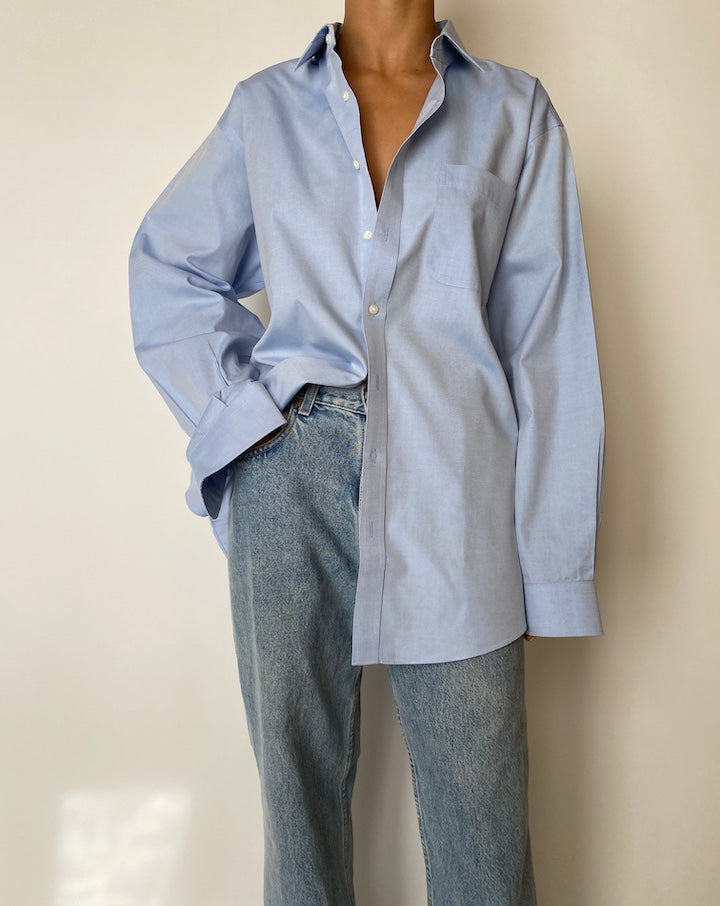 VINTAGE OVERSIZED LIGHT BLUE SHIRT 2571