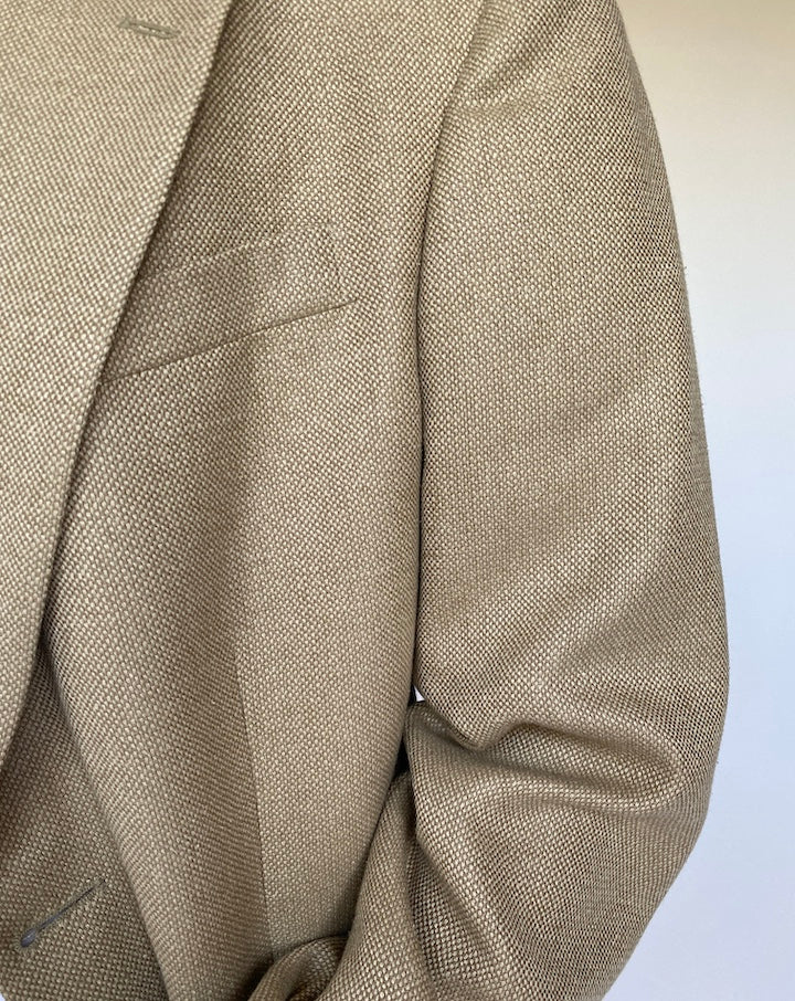 VINTAGE BEIGE SILK AND WOOL BLAZER 3520