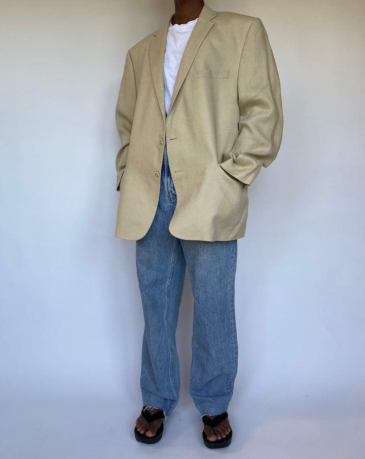 VINTAGE CALVIN KLEIN LINEN BLAZER 1145