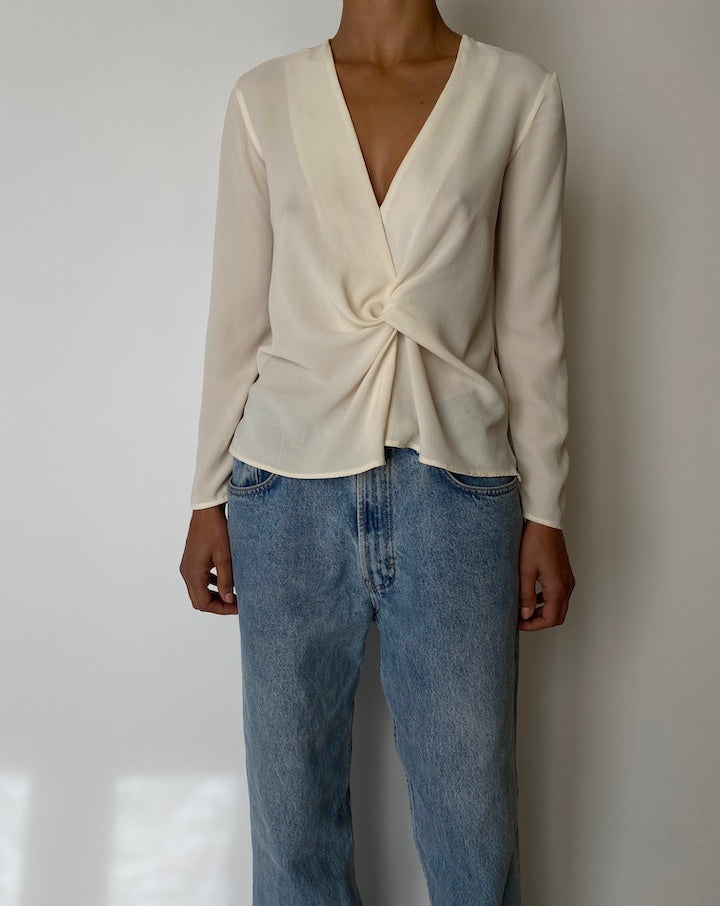 VINTAGE CREAM LONG SLEEVE TOP 2577