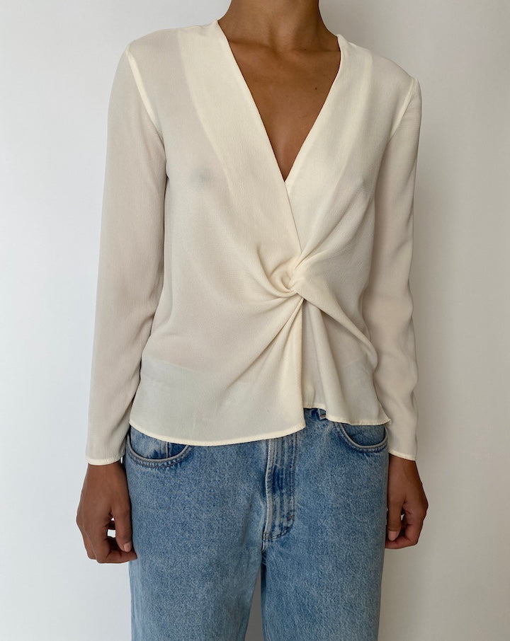 VINTAGE CREAM LONG SLEEVE TOP 2577