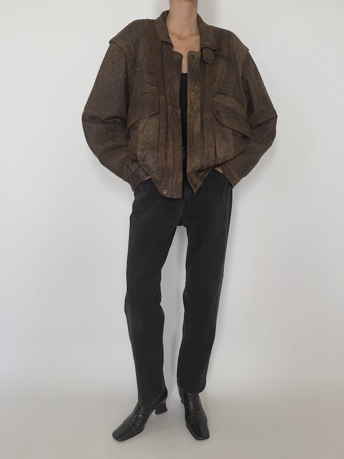 Leather jacket, vintage leather jacket, svc, shopvintagecollection
