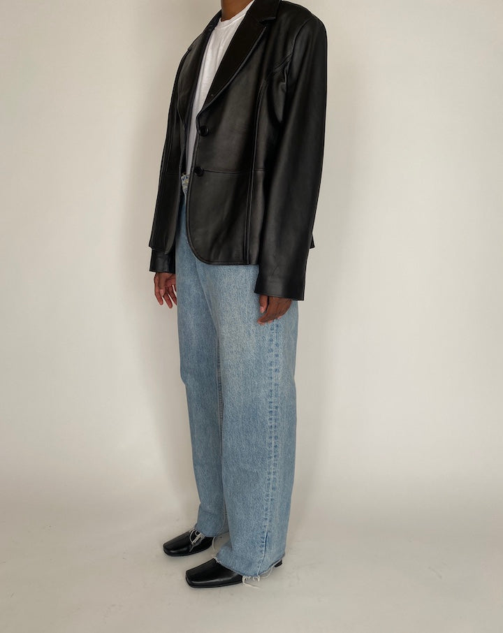 VINTAGE BLACK LEATHER JACKET 4030