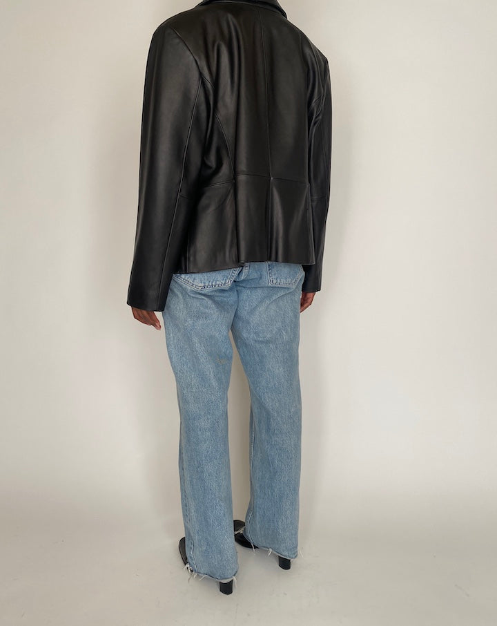 VINTAGE BLACK LEATHER JACKET 4030