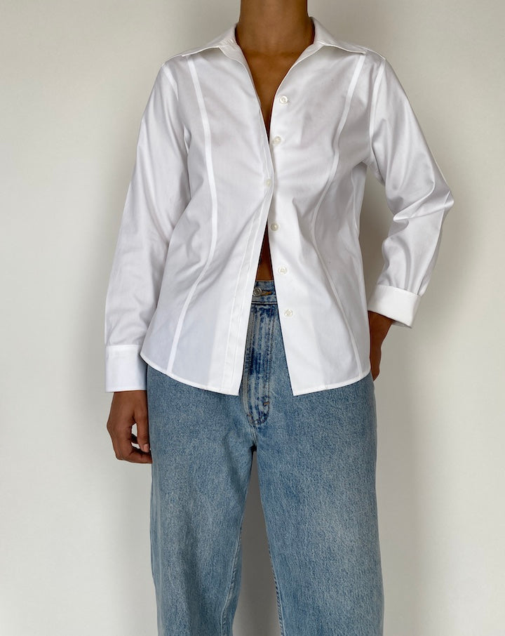 VINTAGE WHITE COTTON SHIRT 2581