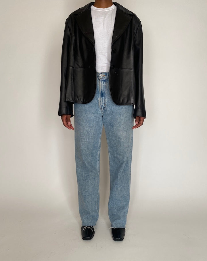 VINTAGE BLACK LEATHER JACKET 4030