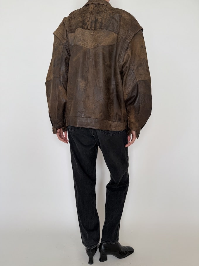 Leather jacket, vintage leather jacket, svc, shopvintagecollection