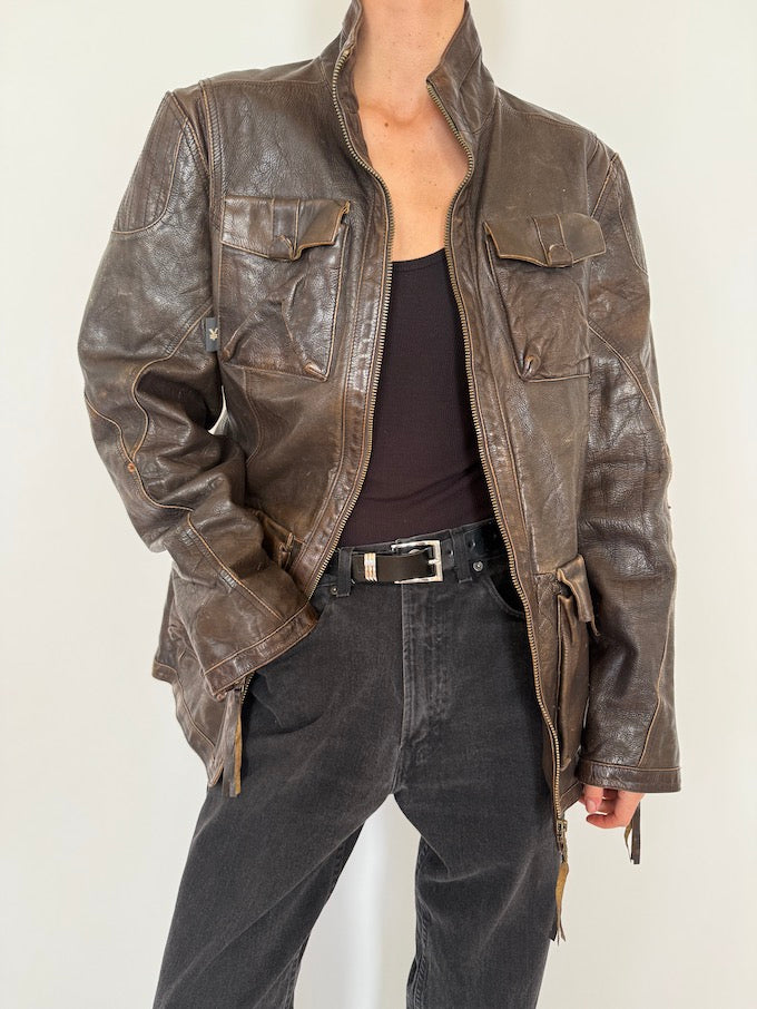 Leather jacket, vintage leather jacket, svc, shopvintagecollection