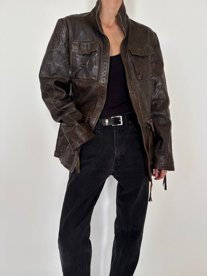 Leather jacket, vintage leather jacket, svc, shopvintagecollection