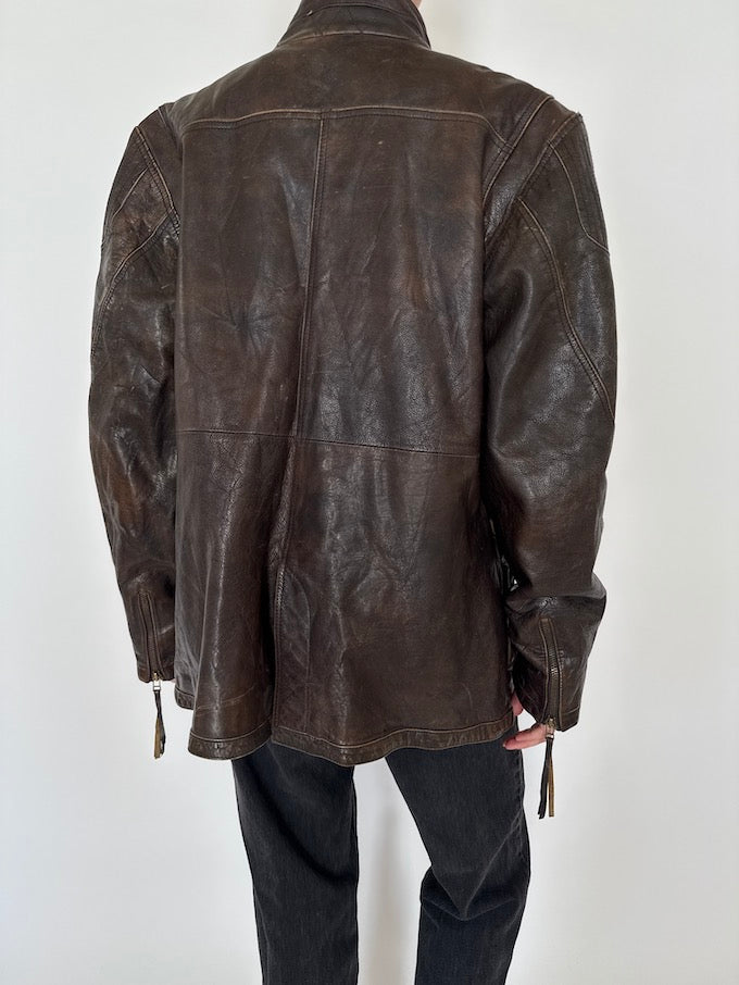 Leather jacket, vintage leather jacket, svc, shopvintagecollection
