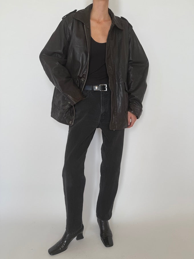 Leather jacket, vintage leather jacket, svc, shopvintagecollection