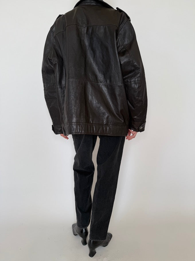 Leather jacket, vintage leather jacket, svc, shopvintagecollection