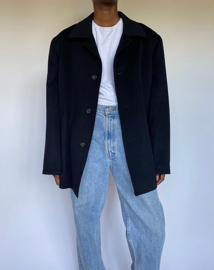 VINTAGE BLACK SOFT BLAZER 3528