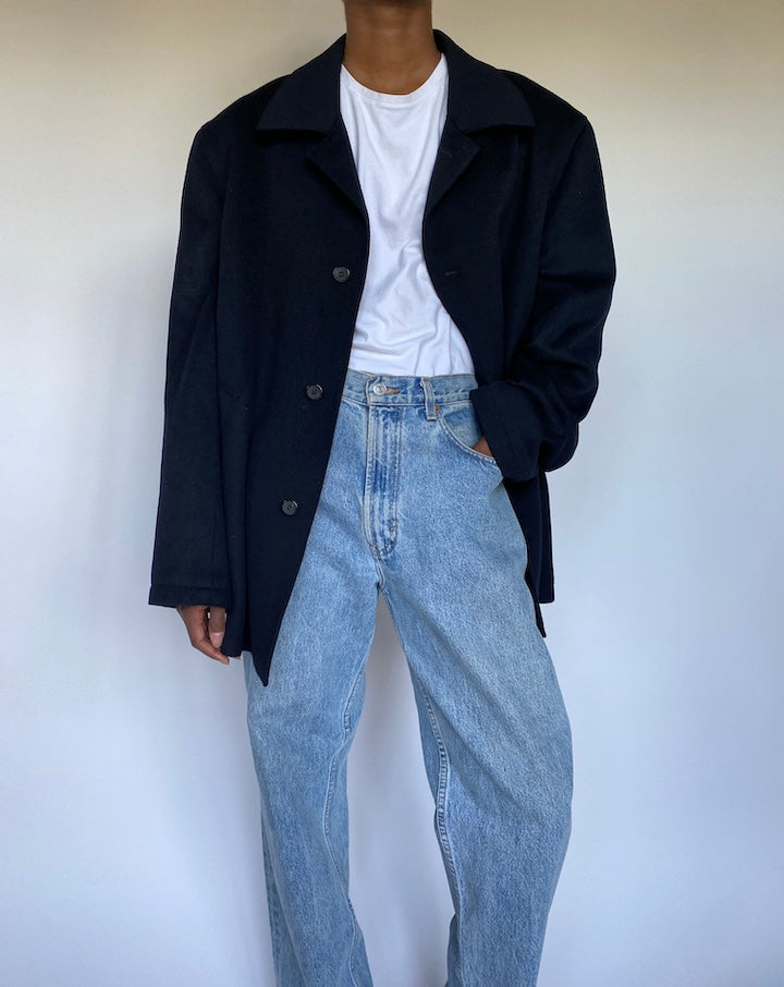 VINTAGE BLACK SOFT BLAZER 3528