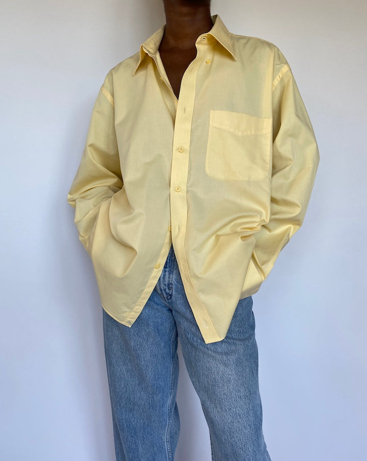 VINTAGE YELLOW COTTON SHIRT 1153