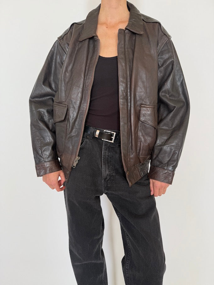 Leather jacket, vintage leather jacket, svc, shopvintagecollection