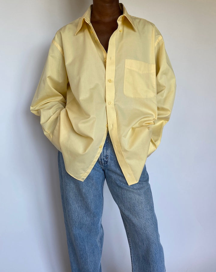 VINTAGE YELLOW COTTON SHIRT 1153