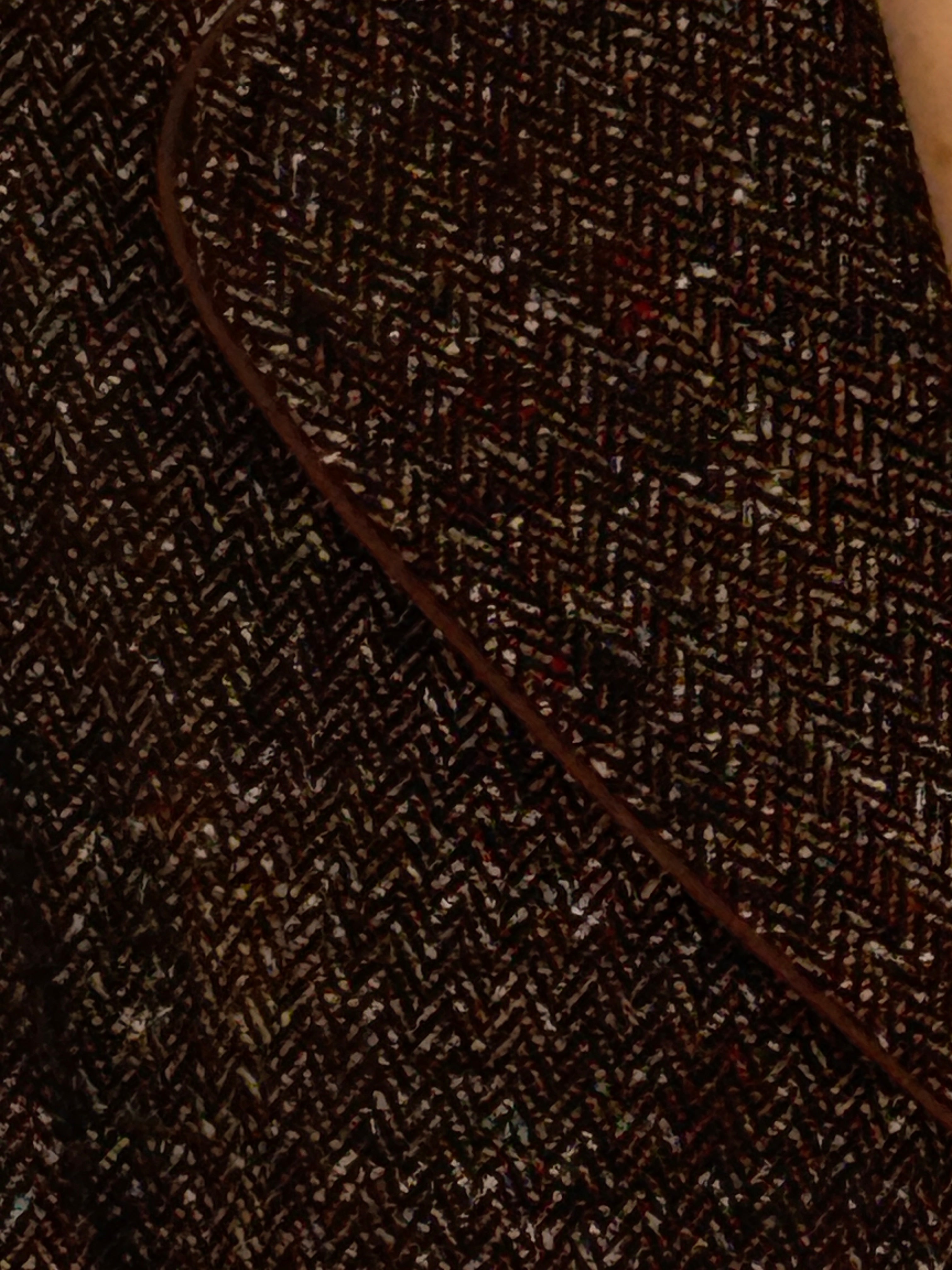 Vintage Tailored Herringbone Blazer Brown 7014