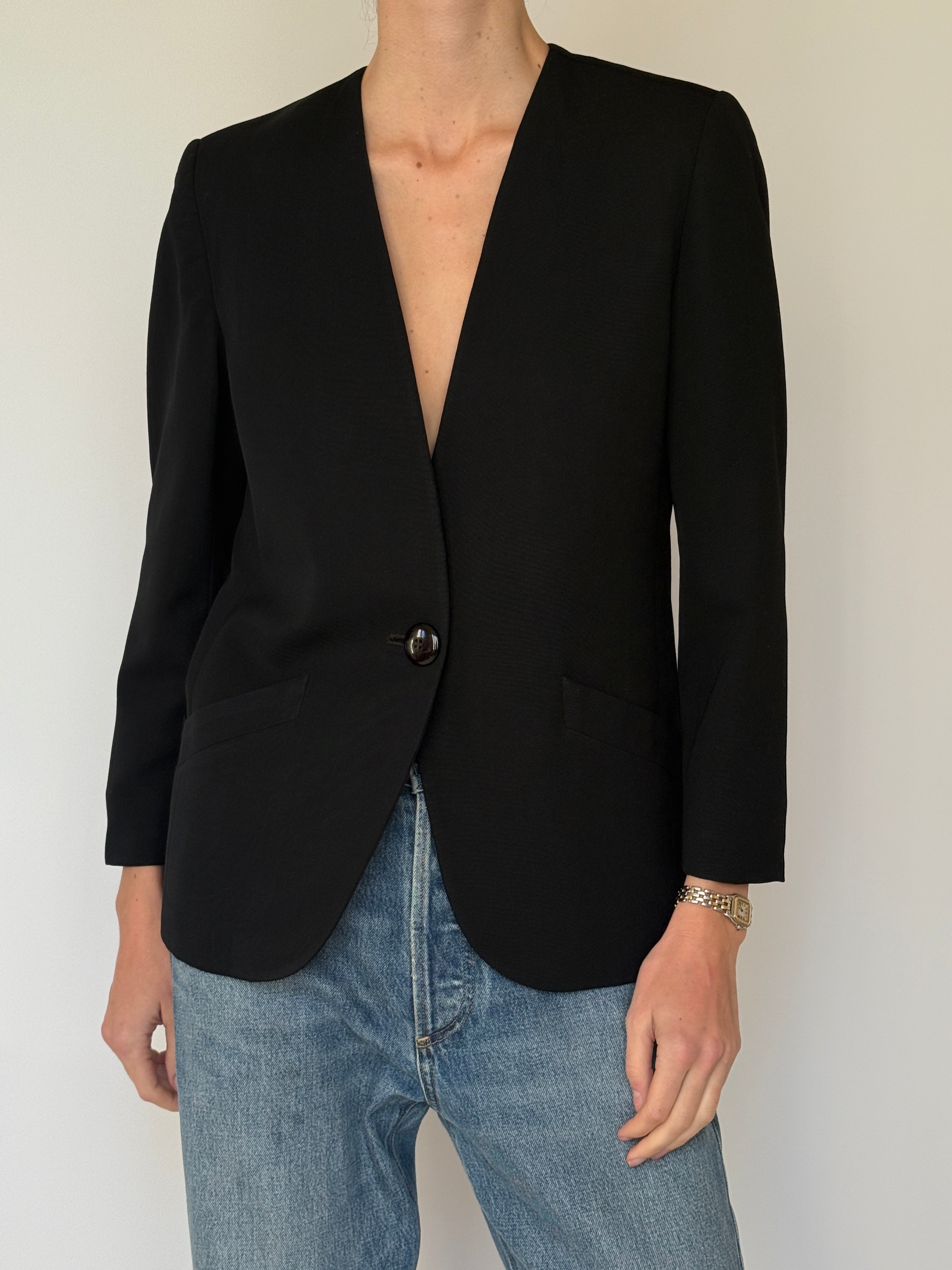 Vintage Tailored Blazer Black 7015