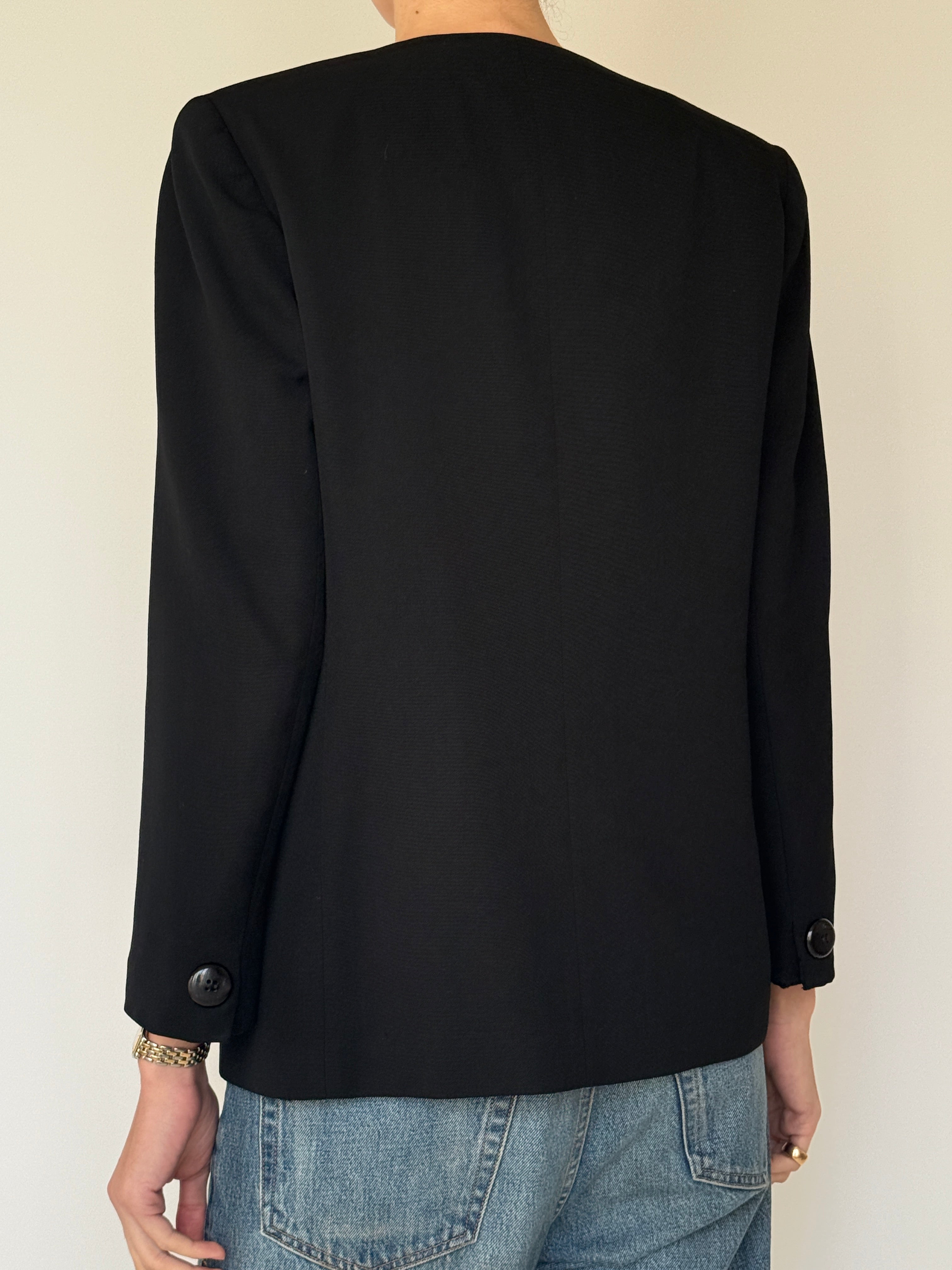 Vintage Tailored Blazer Black 7015