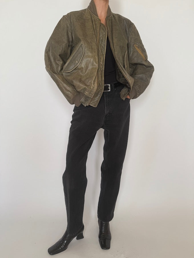 Leather jacket, vintage leather jacket, svc, shopvintagecollection