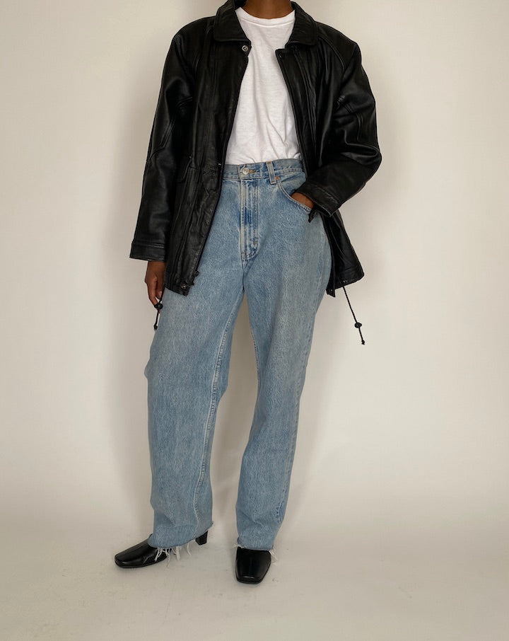 VINTAGE BLACK LEATHER JACKET 4046
