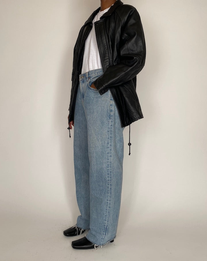 VINTAGE BLACK LEATHER JACKET 4046