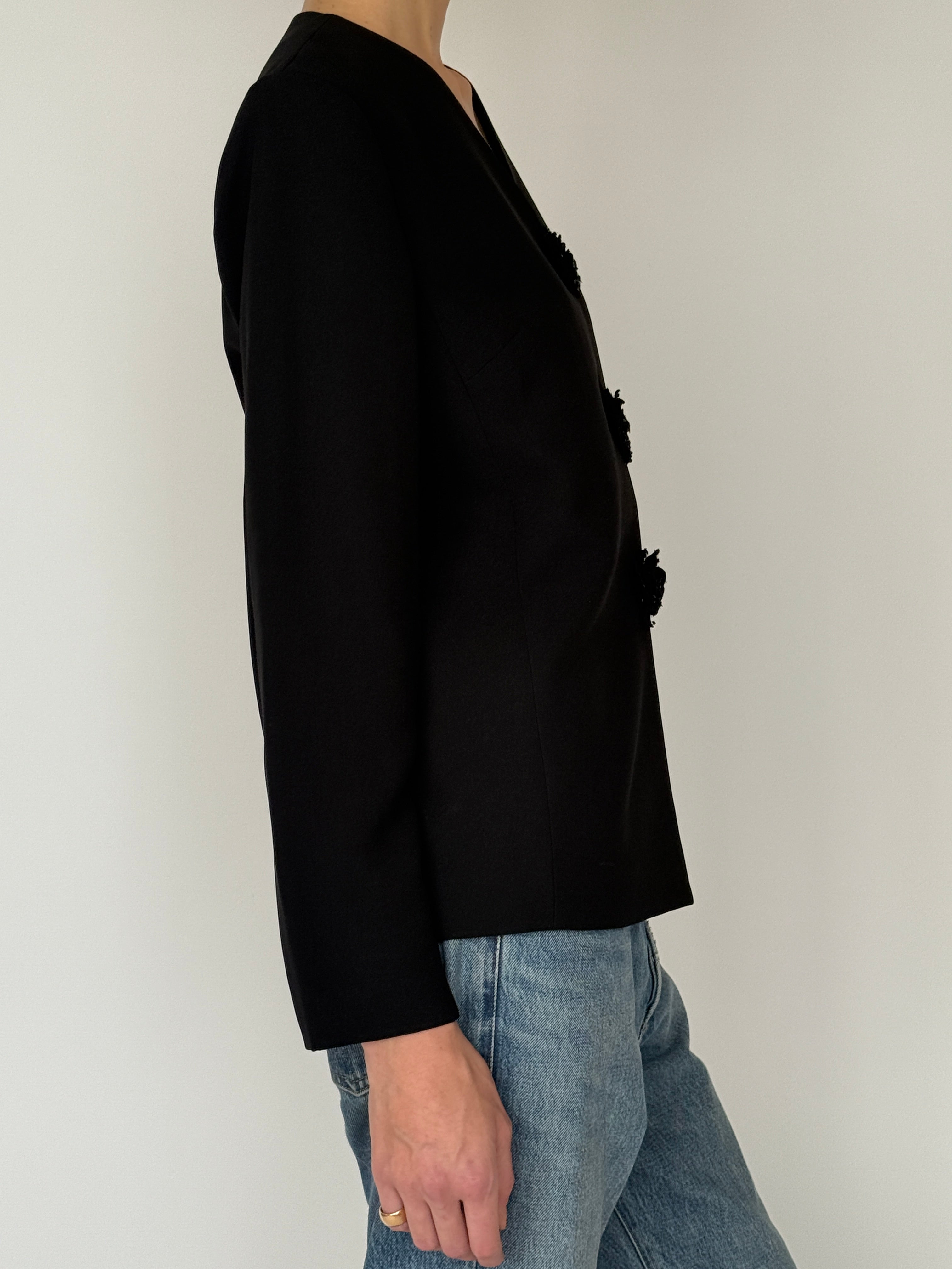 Vintage black vintage blazer side view
