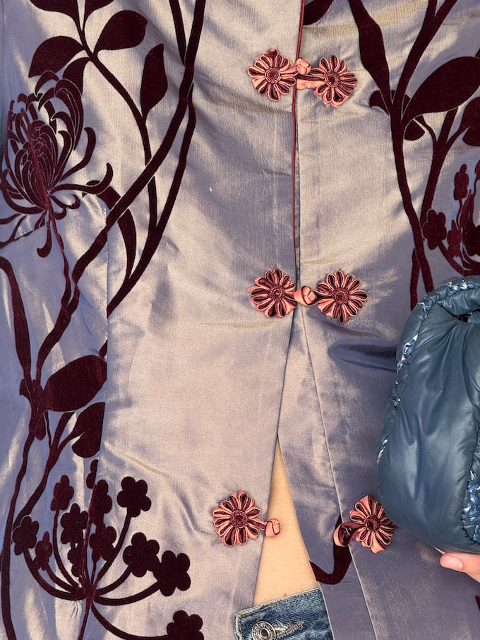 Vintage Mandarin Collar Brocade Jacket 6487