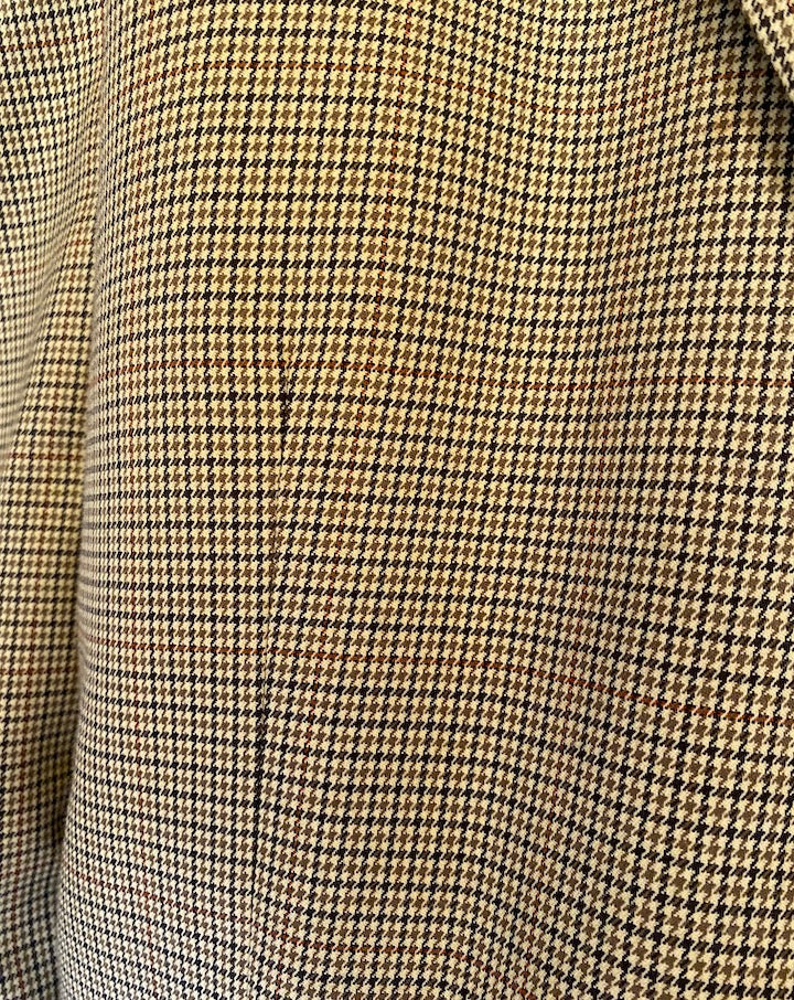 VINTAGE OVERSIZED BEIGE HOUNDSTOOTH BLAZER 4445