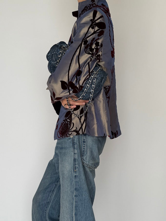 Vintage Mandarin Collar Brocade Jacket 6487