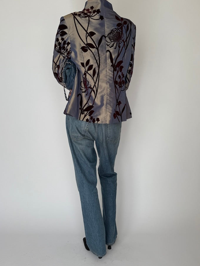 Vintage Mandarin Collar Brocade Jacket 6487