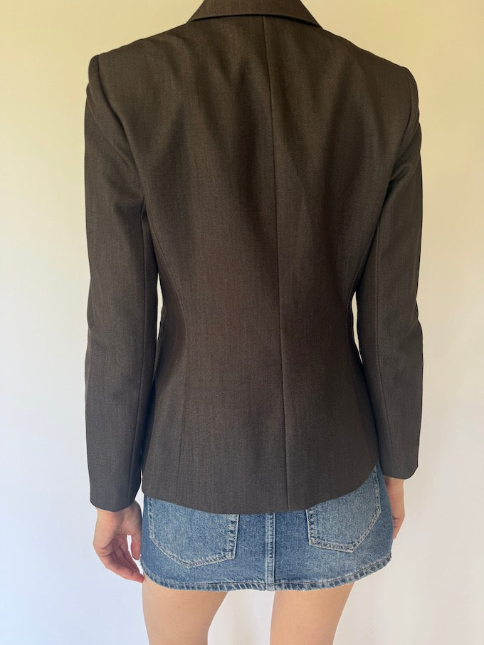 Vintage Tailored Blazer Brown 6066