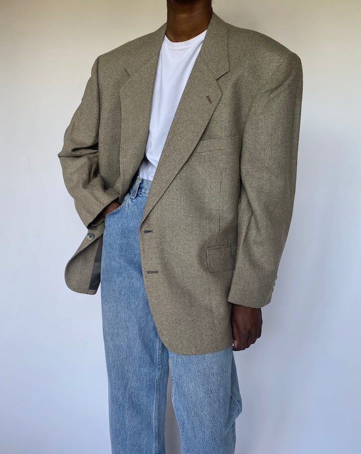 VINTAGE BEIGE SINGLE BREASTED BLAZER 3537
