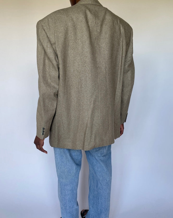 VINTAGE BEIGE SINGLE BREASTED BLAZER 3537