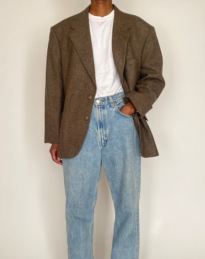 VINTAGE BROWN BLAZER 4056