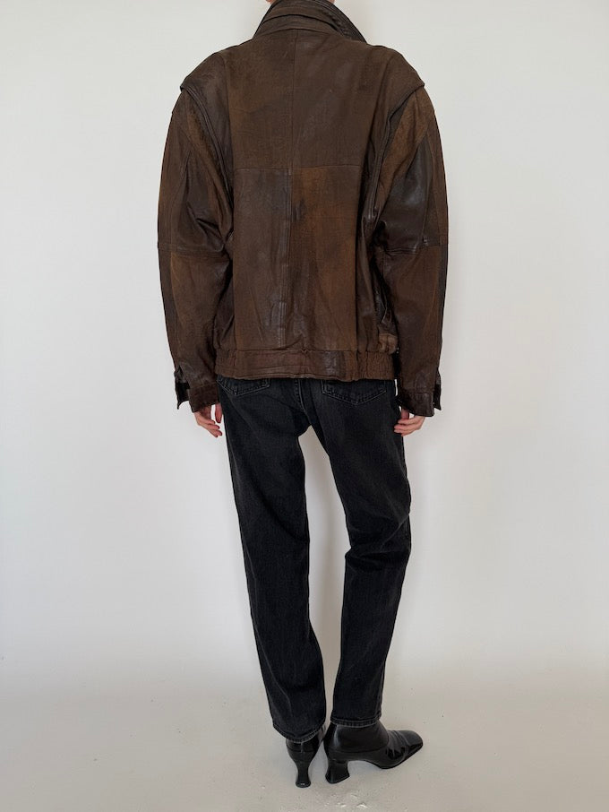 Leather jacket, vintage leather jacket, svc, shopvintagecollection