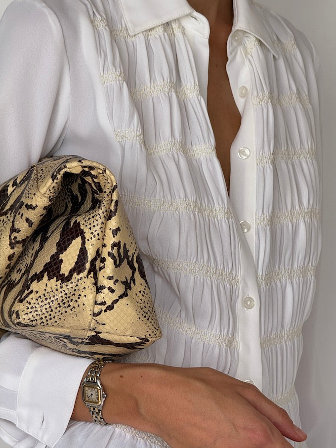Vintage Romantic Regency-Style Pintuck Blouse 6490
