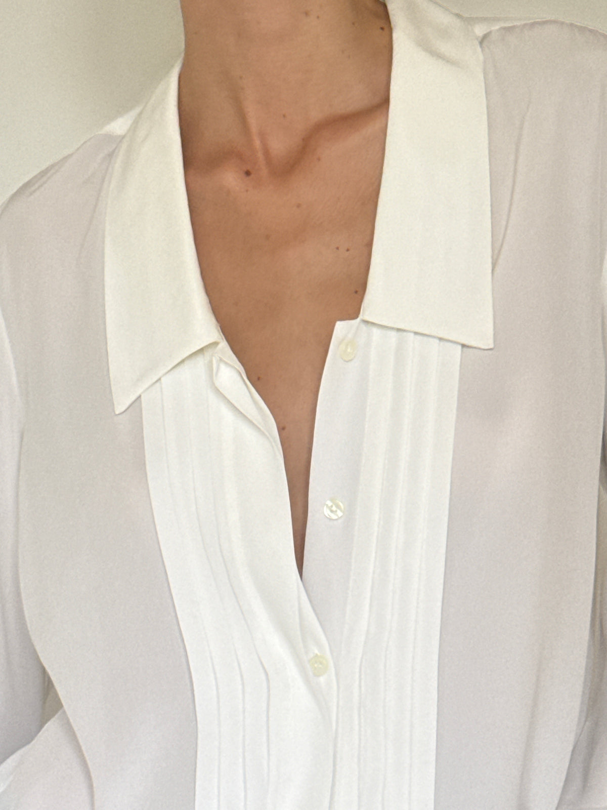 Vintage white sheer fabric close-up