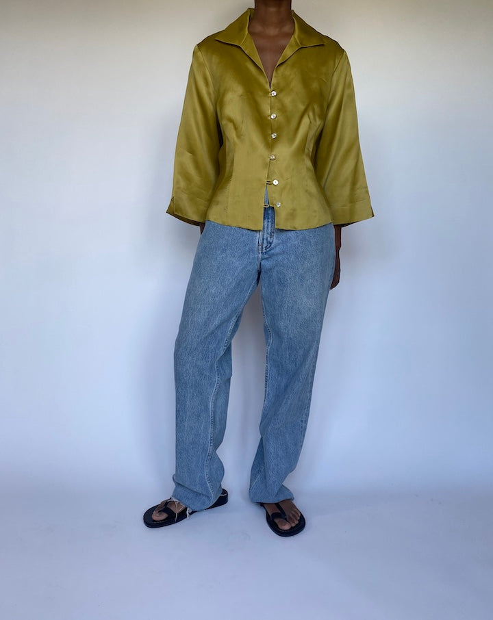 VINTAGE SILK BLOUSE 3542
