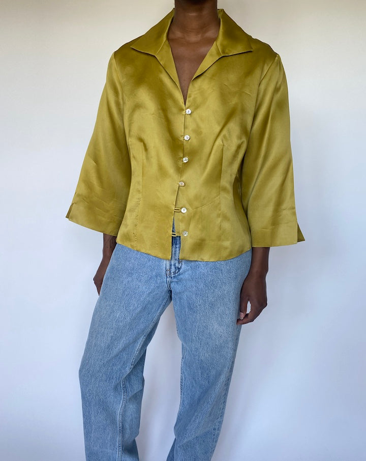 VINTAGE SILK BLOUSE 3542
