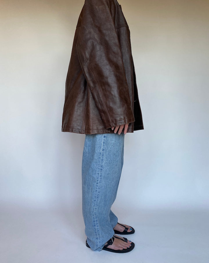 VINTAGE BROWN LEATHER JACKET 3072